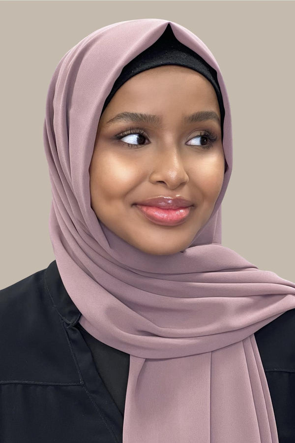 Luxury Chiffon Hijab-Mocha Brown