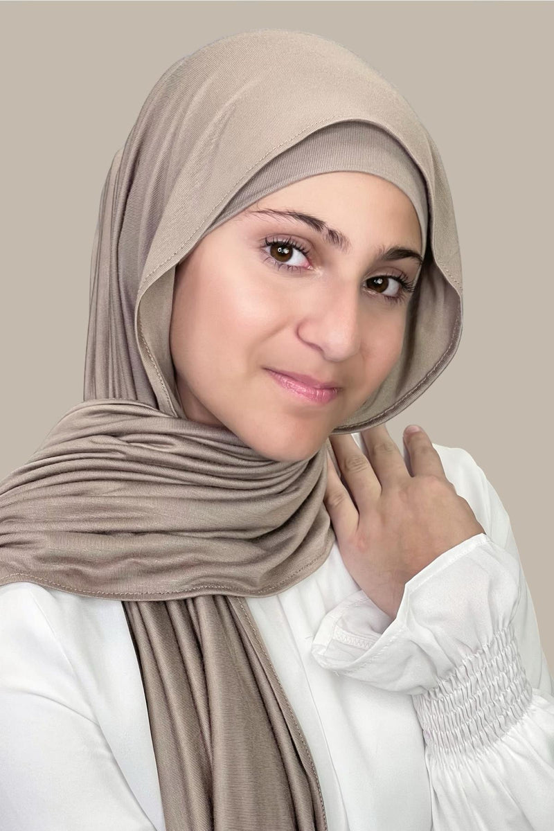 Modish Girl Premium Jersey hijab-Desert