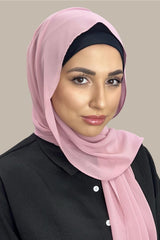 Luxury Chiffon Hijab-Blush Rose