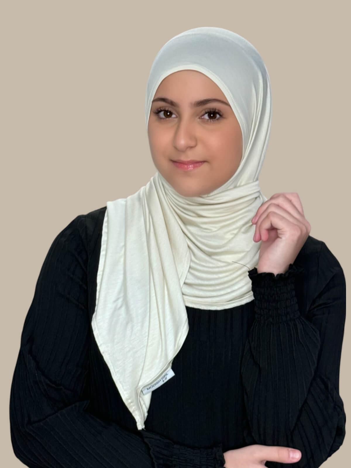 Modish Girl Pre-Sewn Jersey Hijab-Ivory