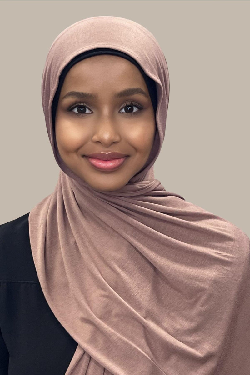 Classic Jersey hijab-Brunette