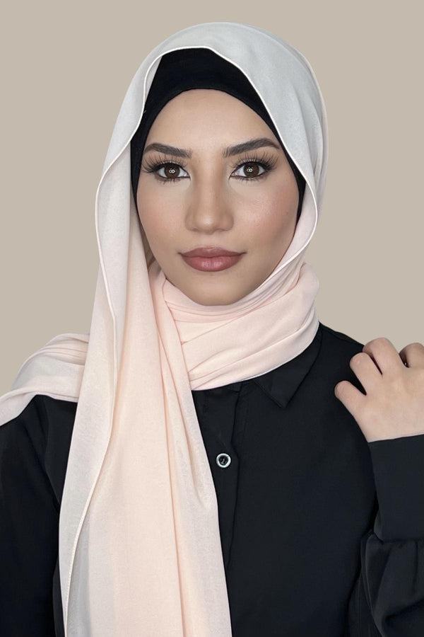 Classic Chiffon Hijab-Pastel Peach