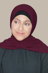 Modish Girl Luxury Chiffon Hijab-Mahogany