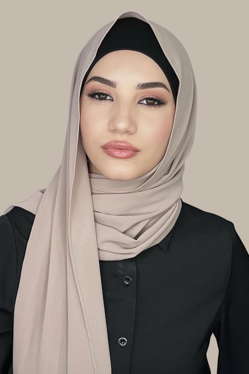 Classic Chiffon Hijab-Dusty Mink