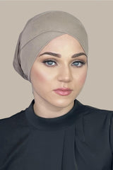Premium Jersey Cross Front Underscarf -Desert
