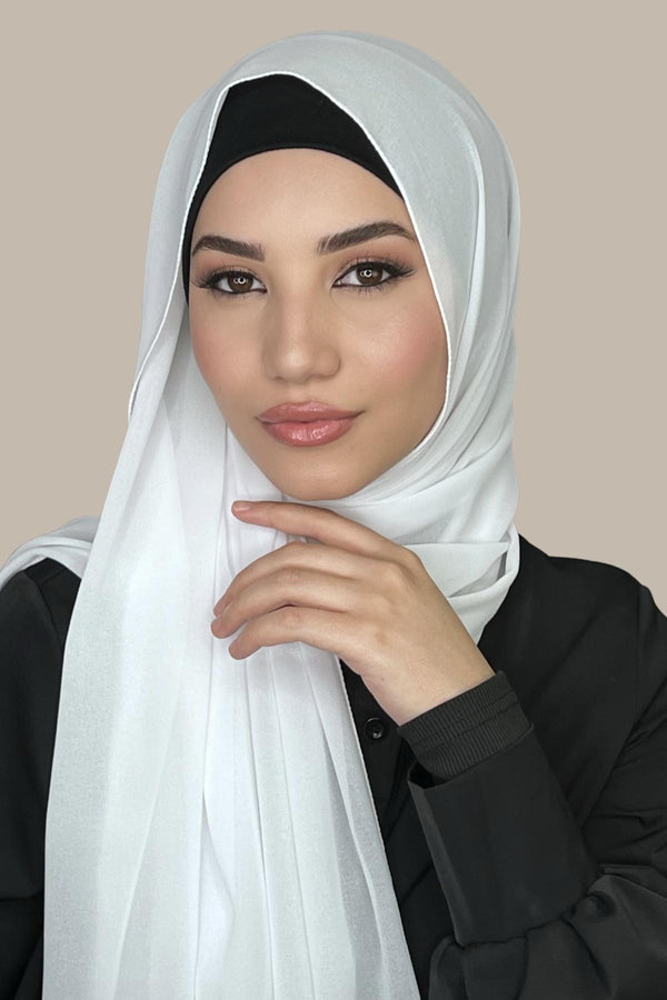 Classic Chiffon Hijab-White