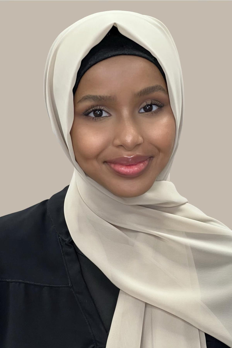 Luxury Chiffon Hijab-Vanilla