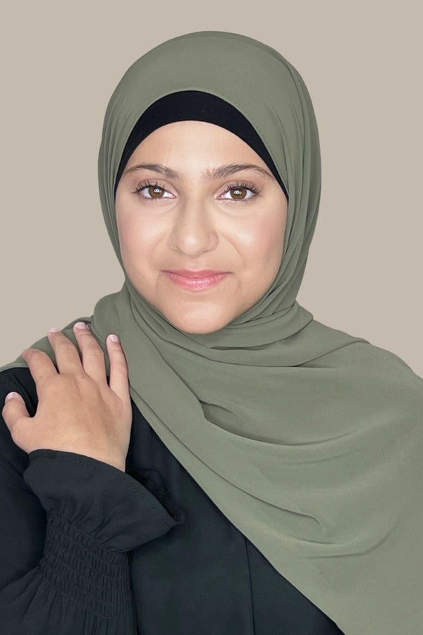 Modish Girl Luxury Chiffon-Dusty Olive