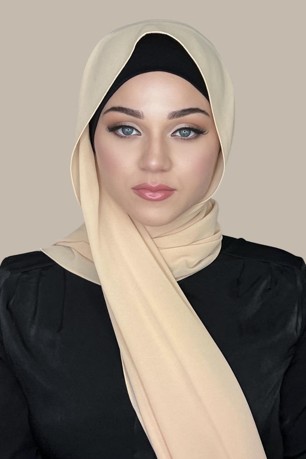 Classic Chiffon Hijab-Sandy Peach