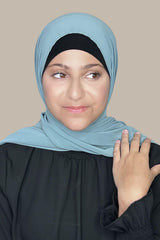 Modish Girl Luxury Chiffon Hijab-Pale Cyan
