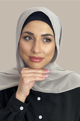 Luxury Chiffon Hijab-Taupe