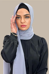 Luxury Chiffon Hijab-Smoke Grey