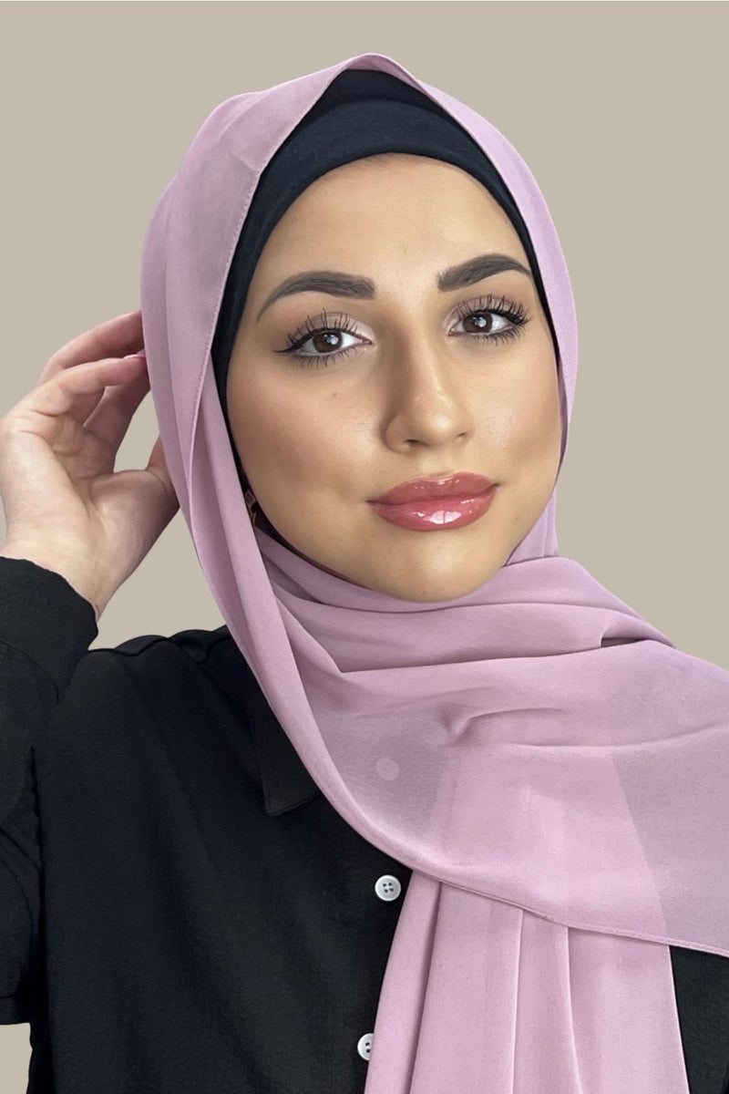 Classic Chiffon Hijab-Toasted Mauve