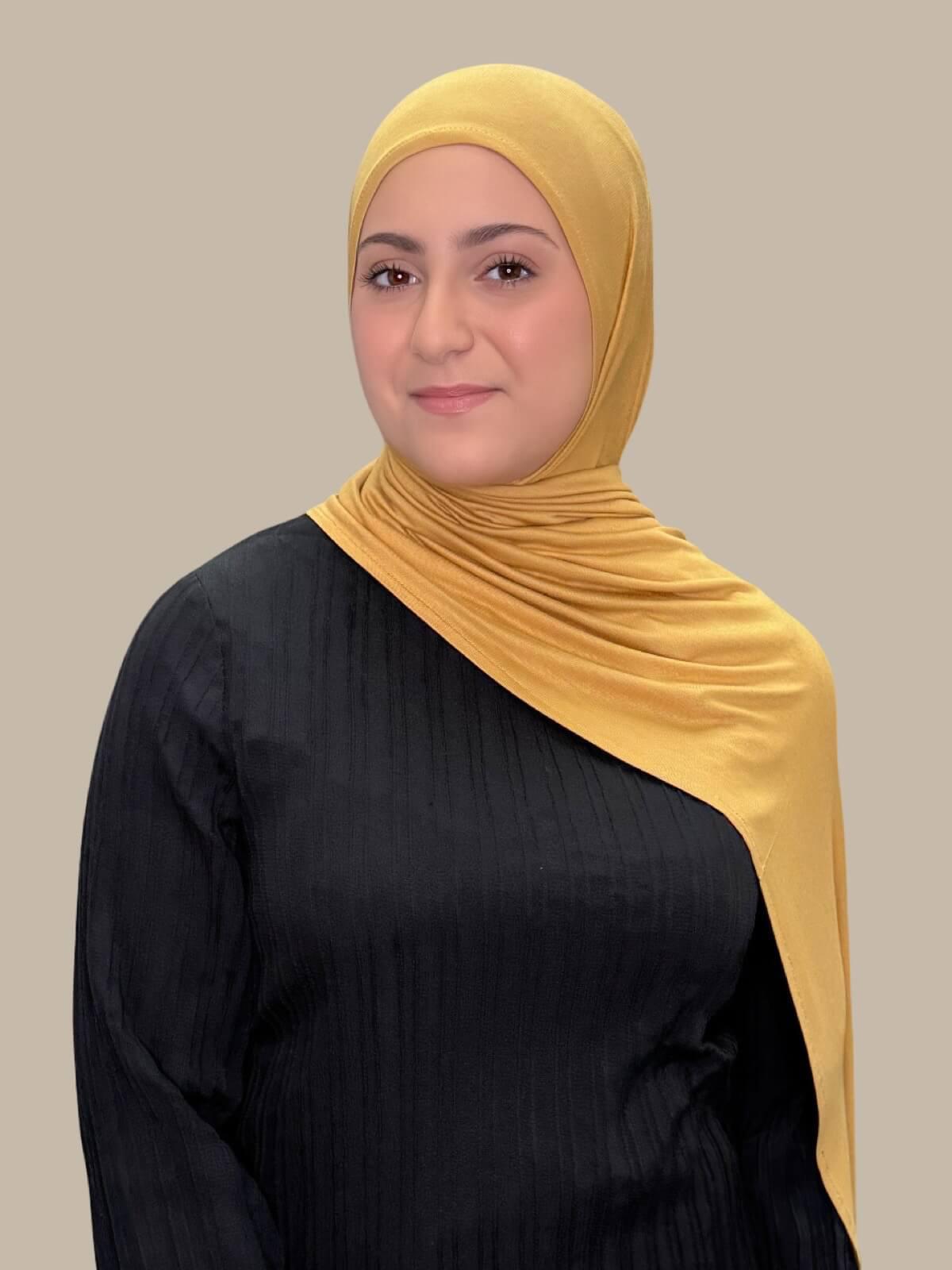 Modish Girl Pre-Sewn Hijab-Saffron