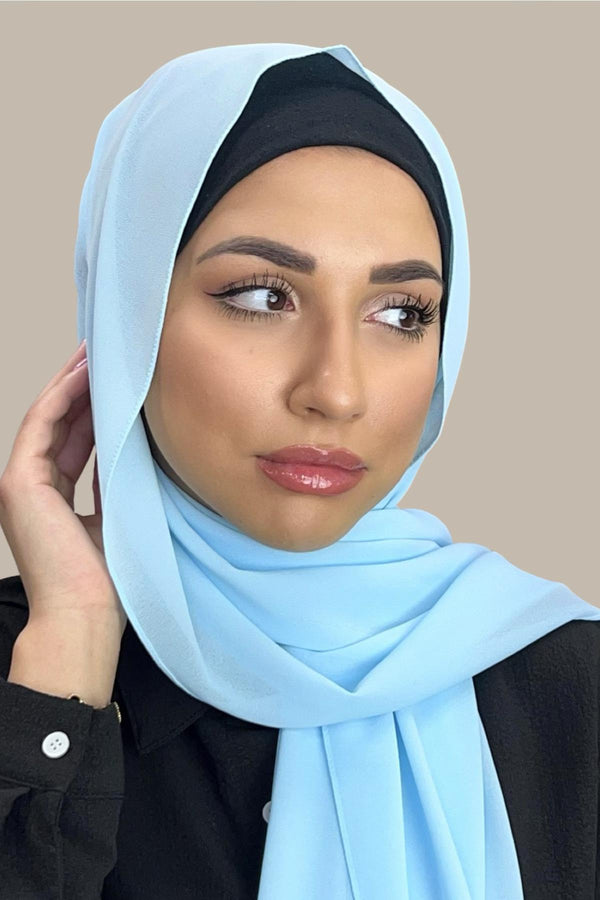 Classic Chiffon Hijab-Sky Blue