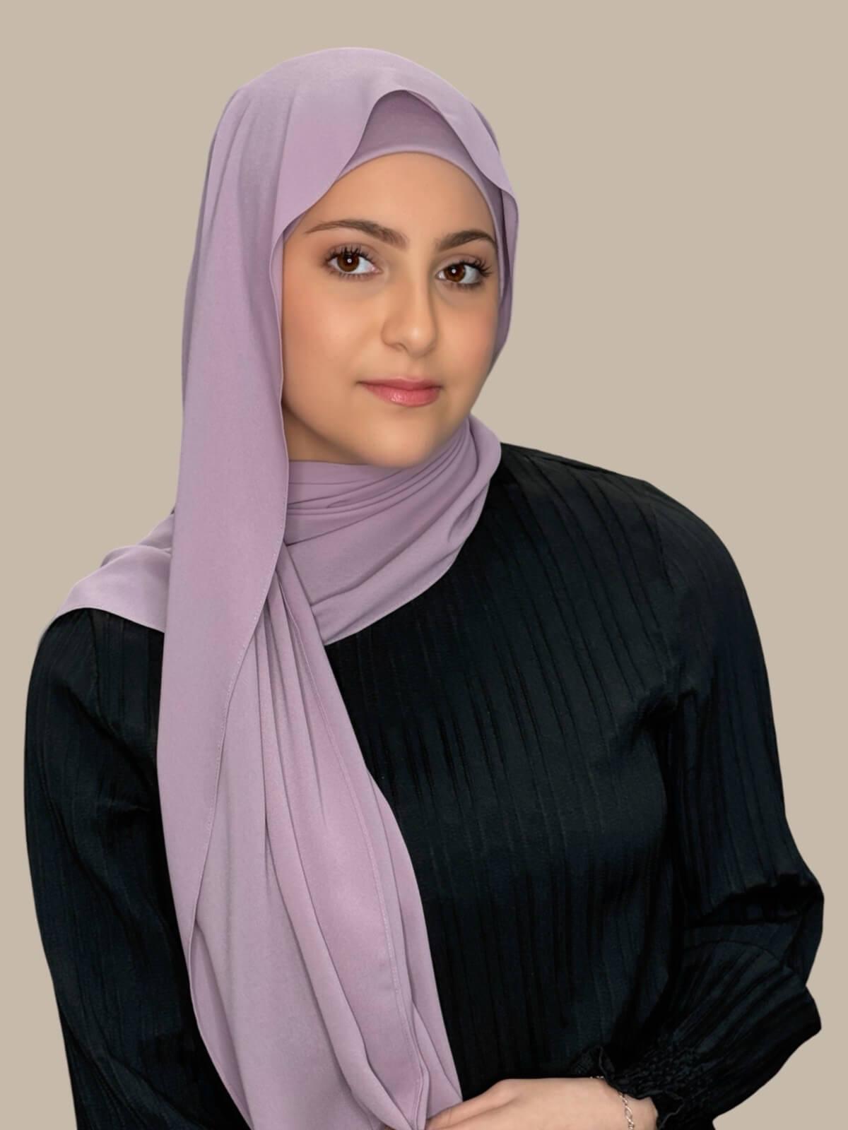 Modish Girl Matching Chiffon Hijab Set-Barely Mauve
