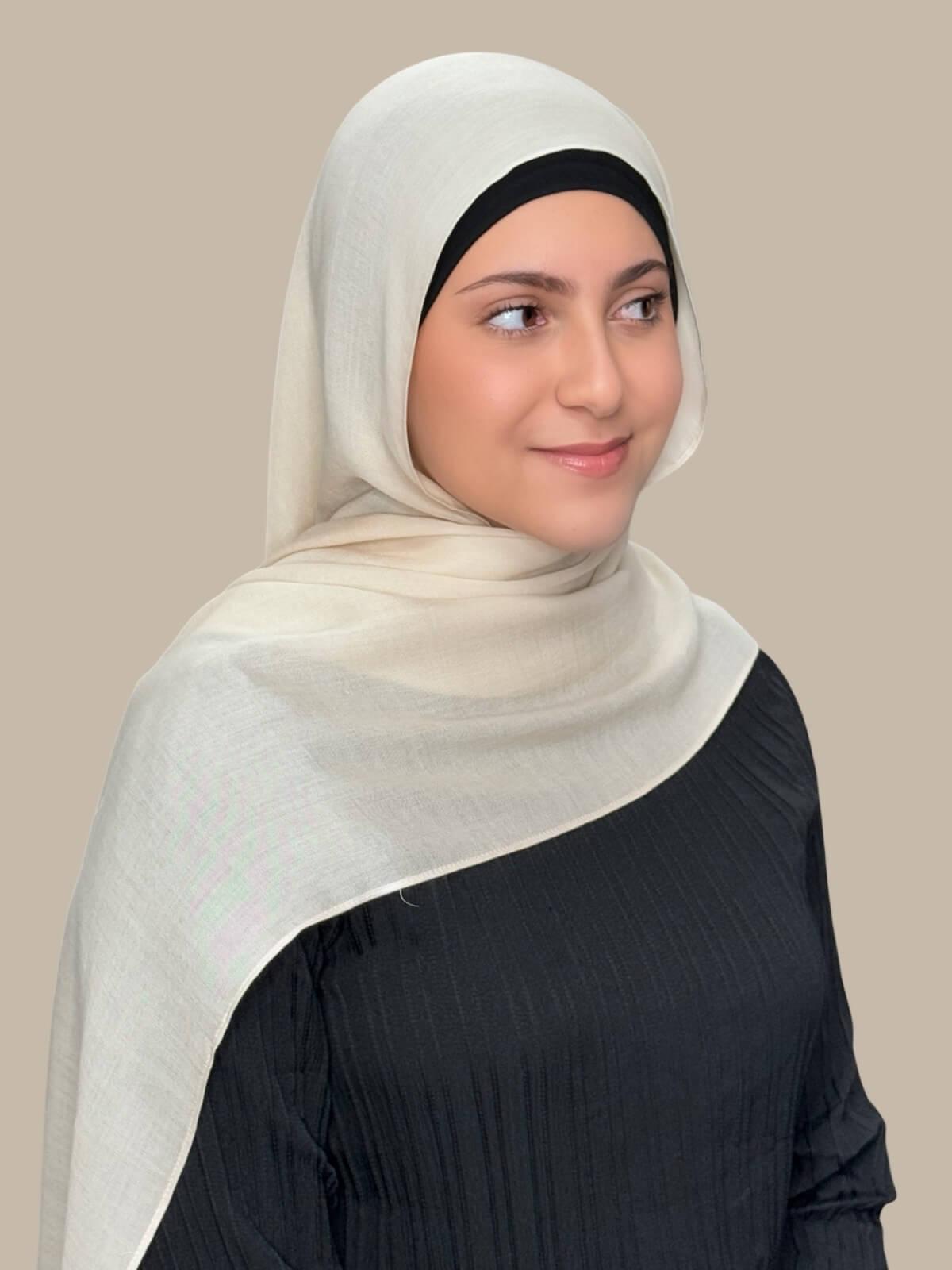 Modish Girl Cotton Modal Hijab-Buttercream