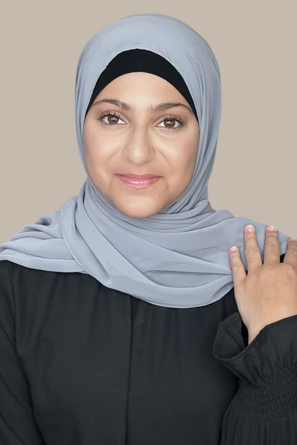 Modish Girl luxury chiffon Hijab-Gravity Grey