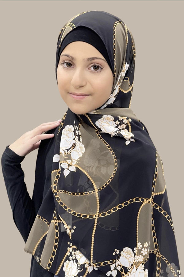 Modish Girl Hijab-Golden Chain