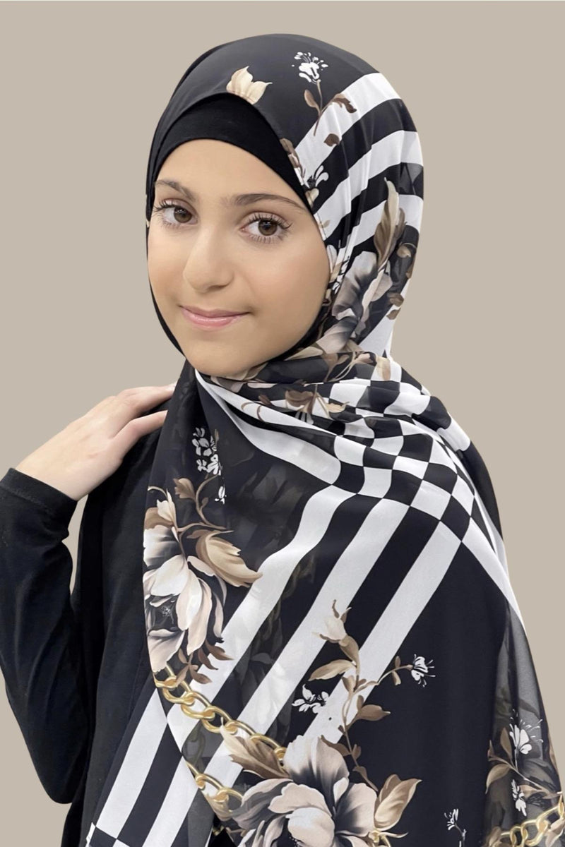 Modish Girl Hijab-Floral Chains