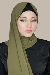 Classic Chiffon Hijab-Olive
