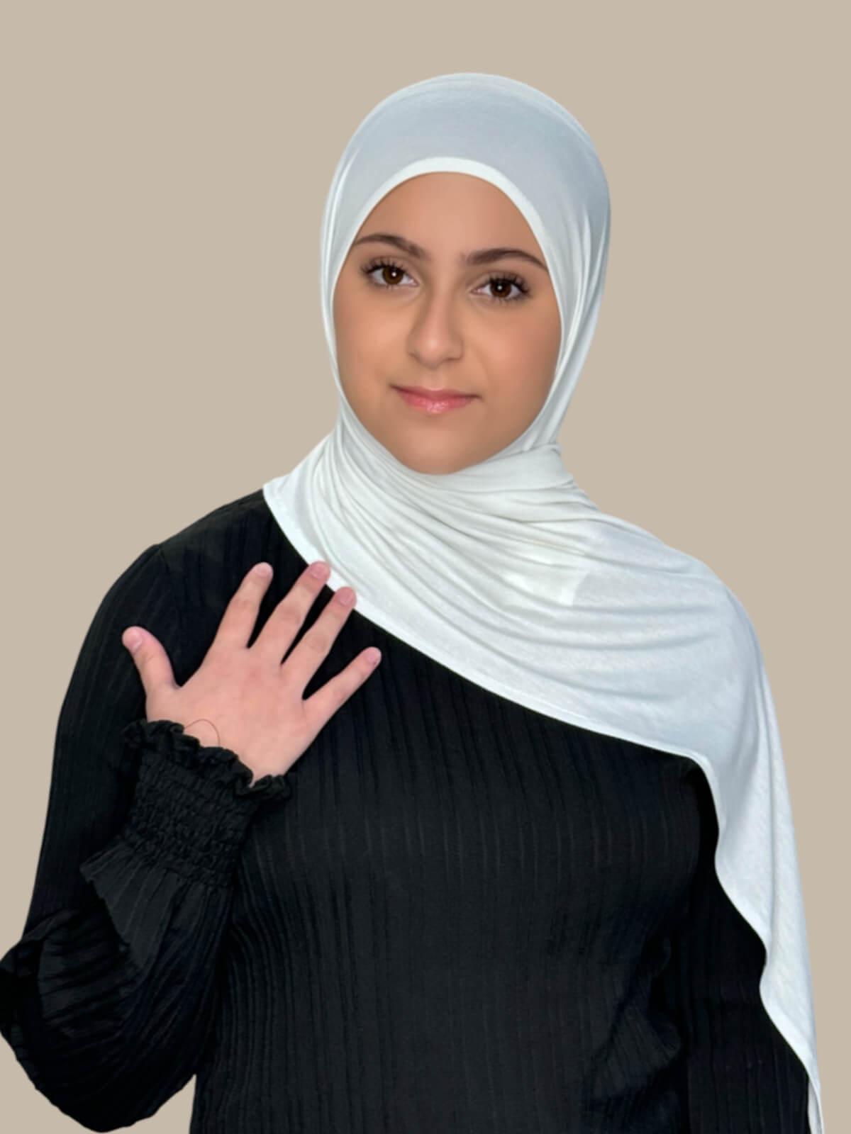 Modish Girl Pre-Sewn Jersey Hijab-Off White