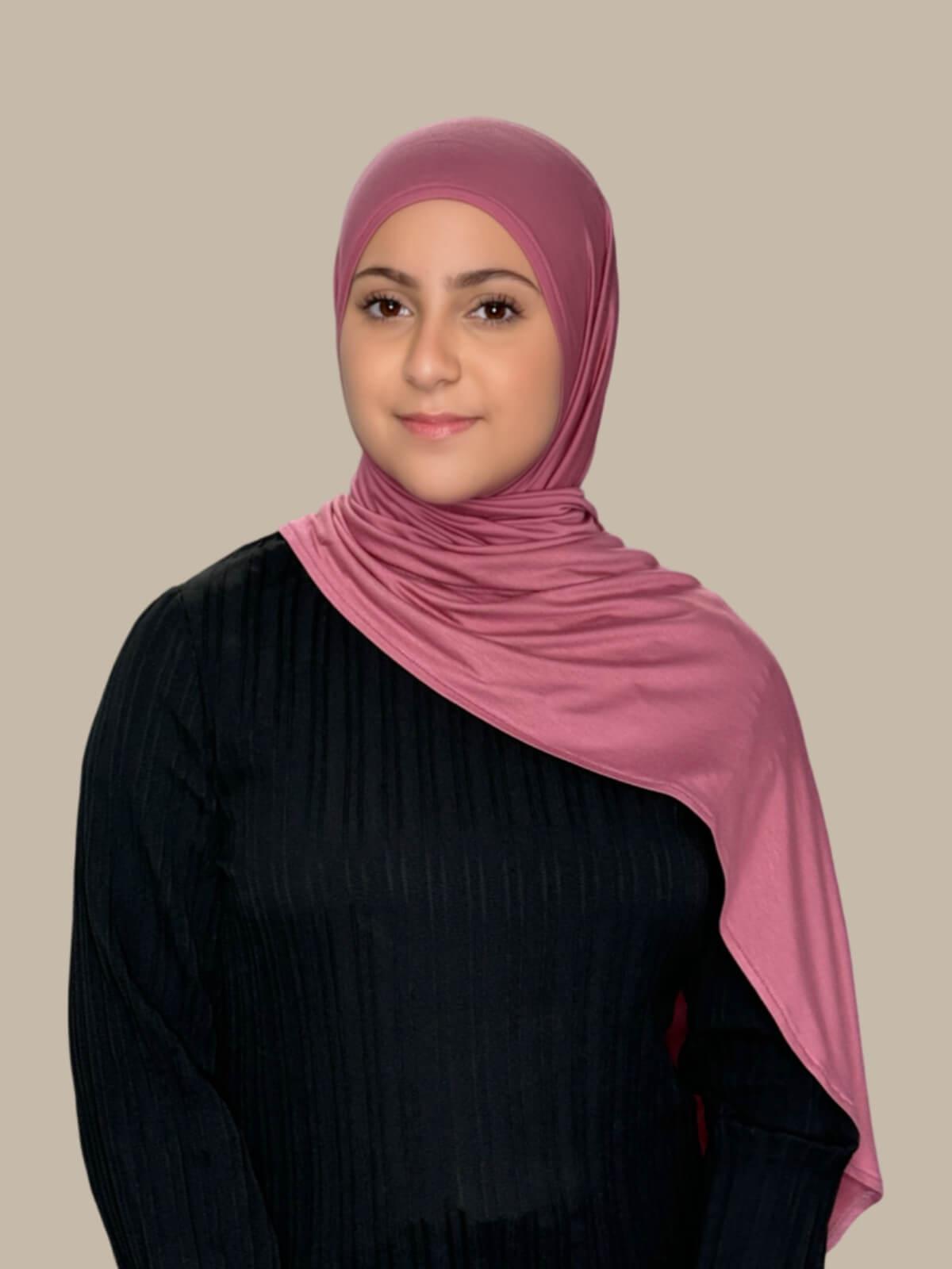 Modish Girl Pre-Sewn Jersey Hijab-Pale Rose