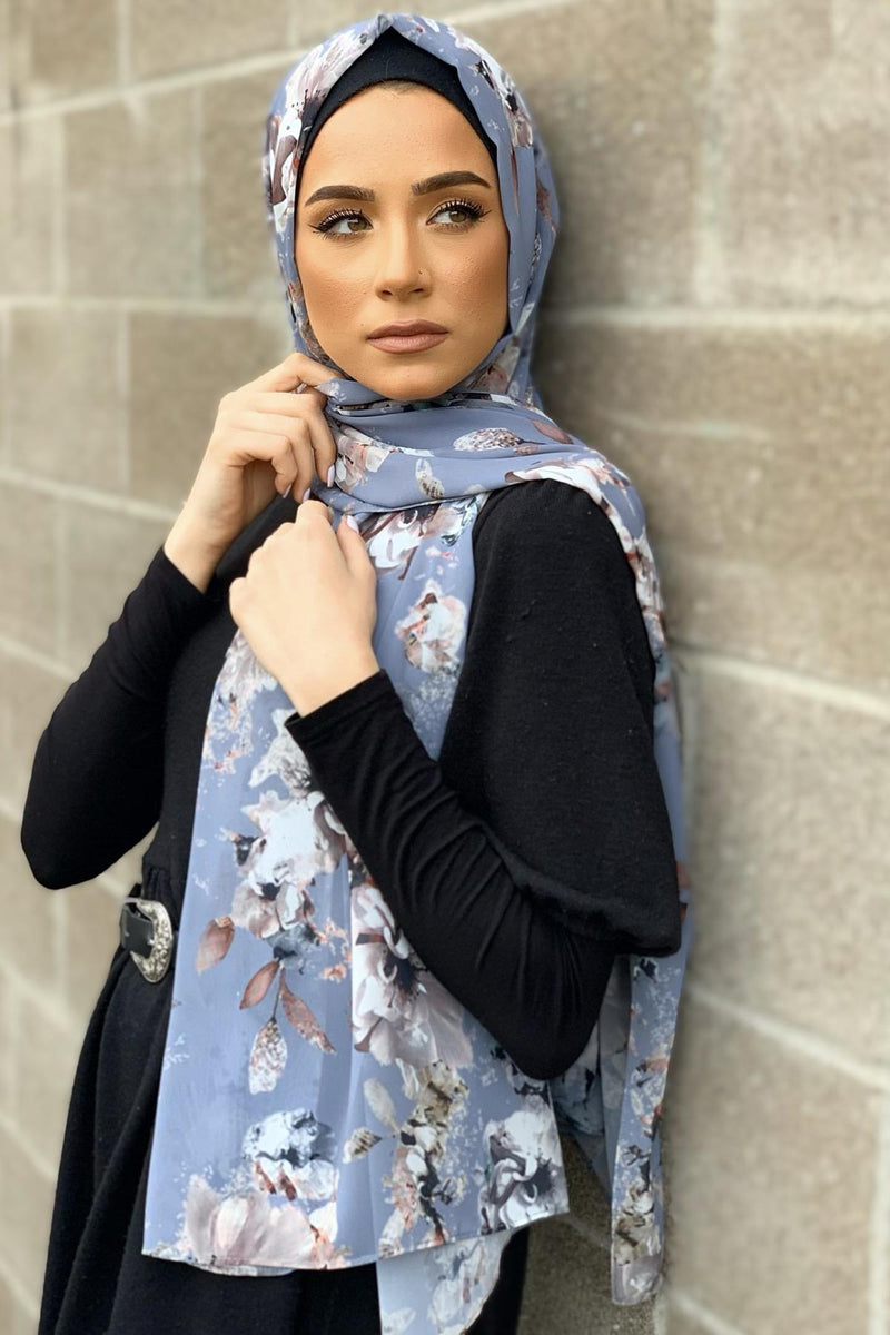 Flueretta Slate Hijab (FINAL SALE)