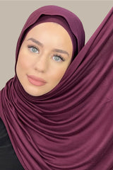 Premium Jersey hijab-Wine