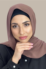 Luxury Chiffon Hijab-Cappuccino