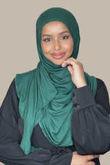 Instant Premium Jersey Hijab-Forrest Green