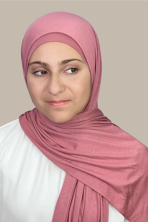 Modish Girl Premium Jersey Hijab-Pale Rose