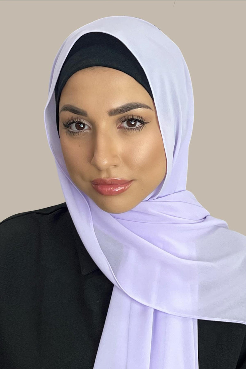 Classic Chiffon Hijab-Pale Purple