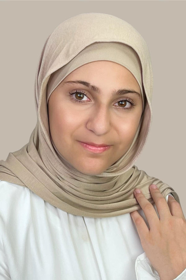 Modish Girl Premium Jersey Hijab-Vanilla
