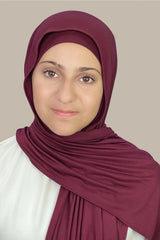Modish Girl Premium Jersey Hijab-Burgundy