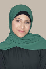 Modish Girl Luxury Chiffon Hijab-Emerald Green
