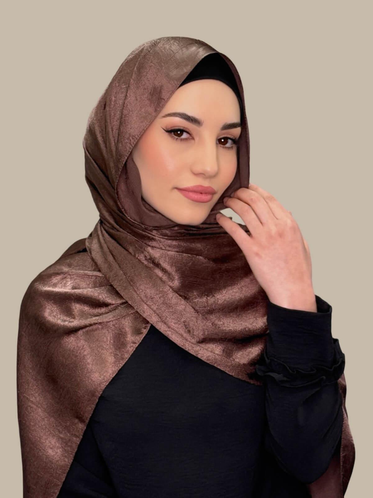 Classic Satin Hijab-Cocoa Dusk