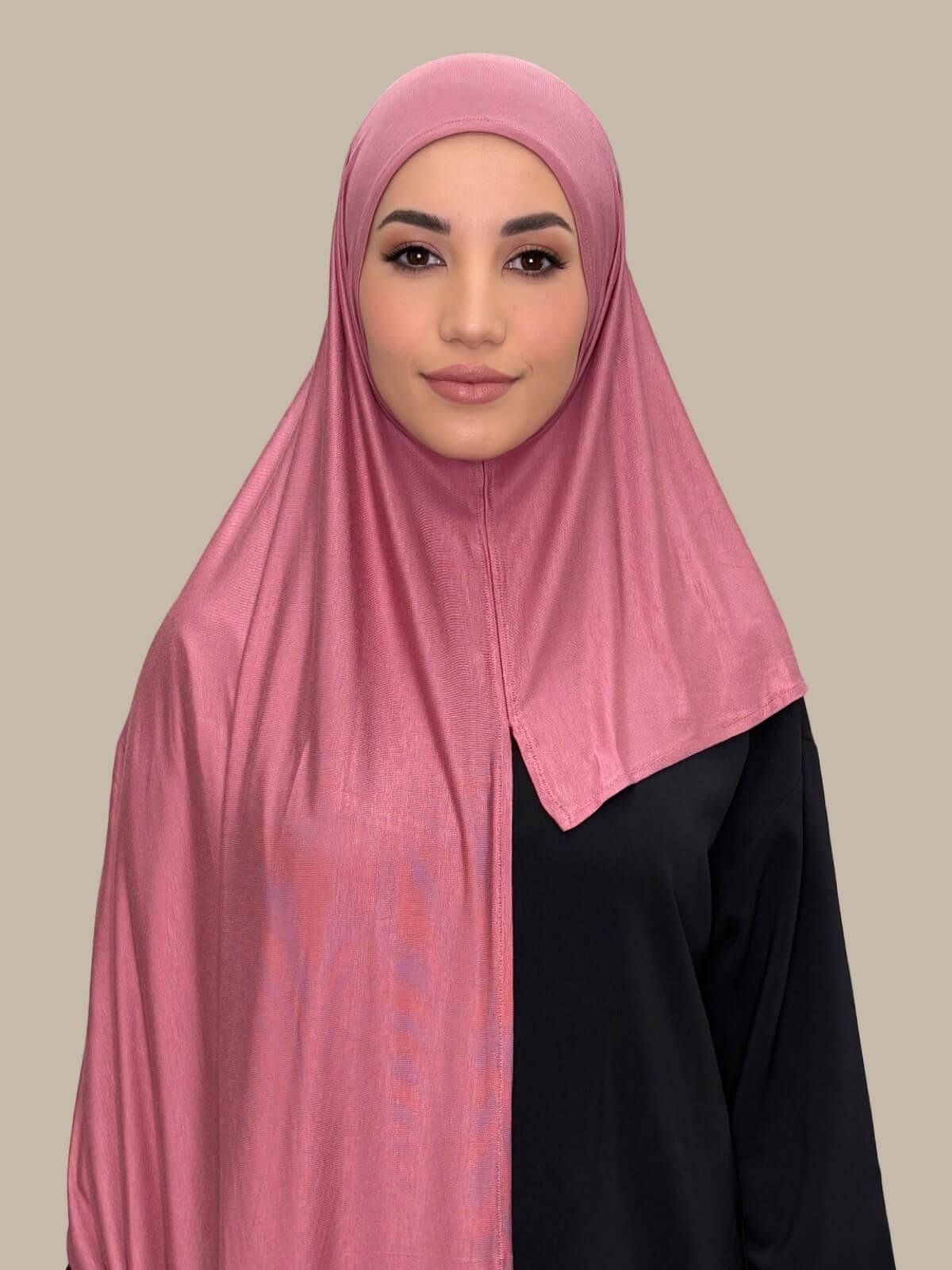 Pre-Sewn Jersey Hijab-Pale Rose