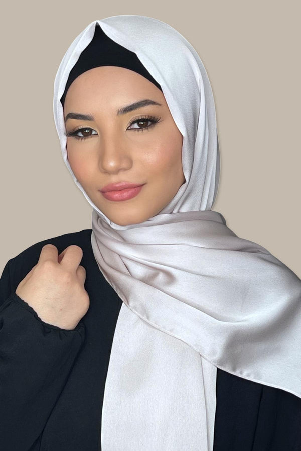 Classic Satin Hijab-Barely Taupe