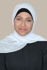Modish Girl Luxury Chiffon Hijab-Milk White