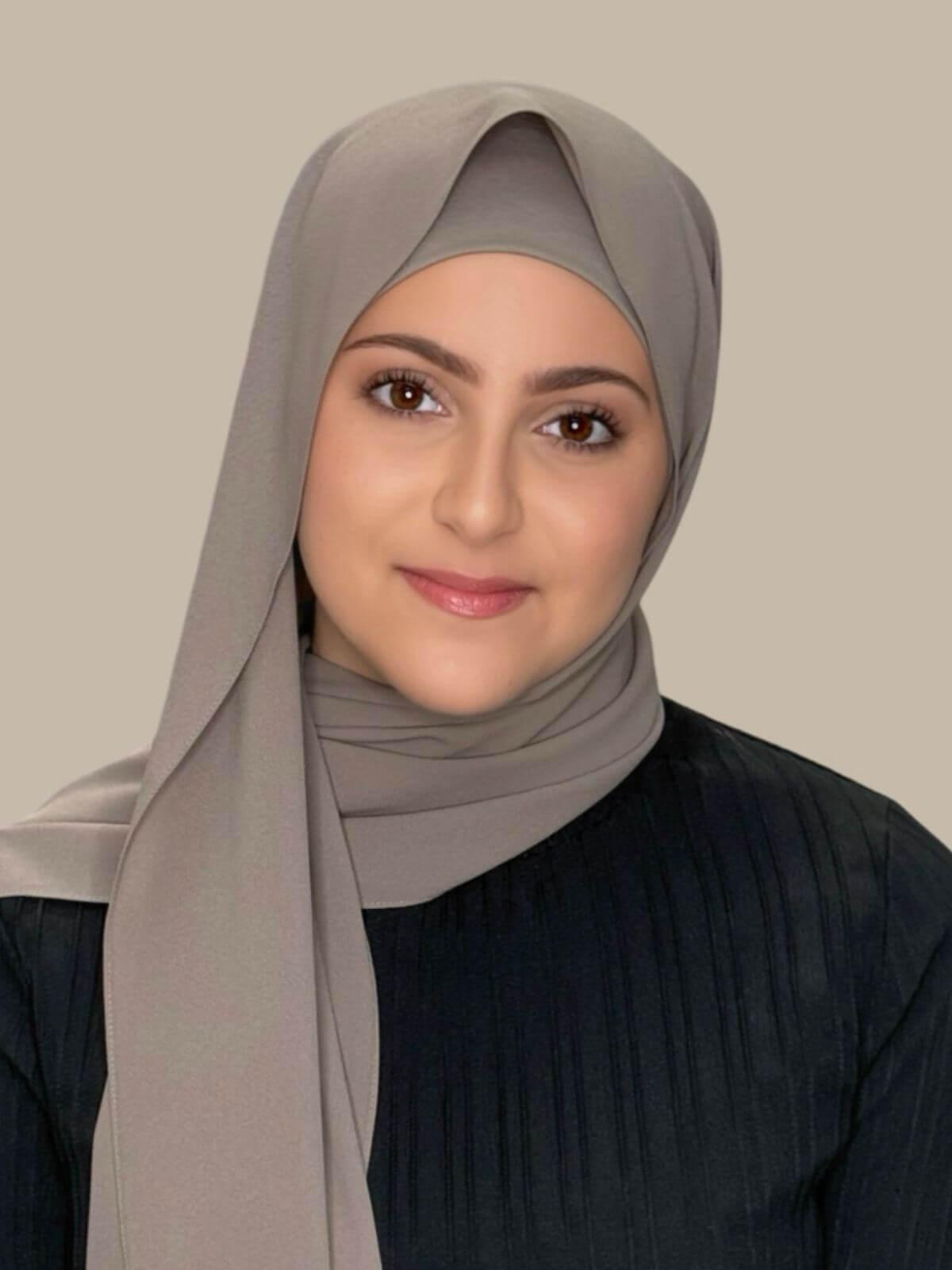 Modish Girl Matching Chiffon Hijab Set-Truffle