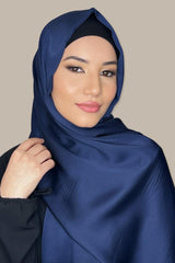Classic Satin Hijab-Navy