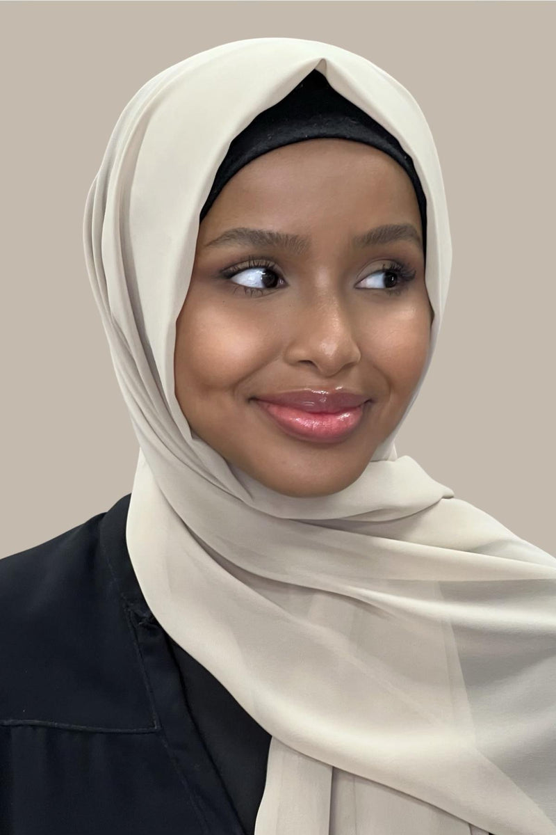 Luxury Chiffon Hijab-Vanilla