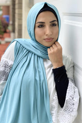 Classic Jersey hijab-Blue Lagoon
