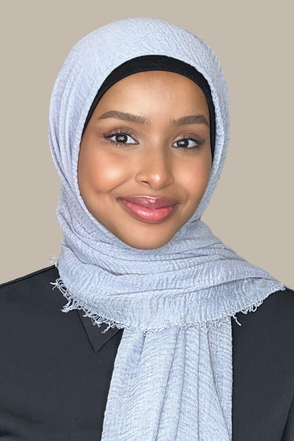 Classic Cotton Hijab-Pewter Grey