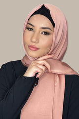 Classic Satin Hijab-Wood Rose