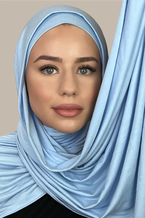 Premium Jersey Hijab-Baby Blue
