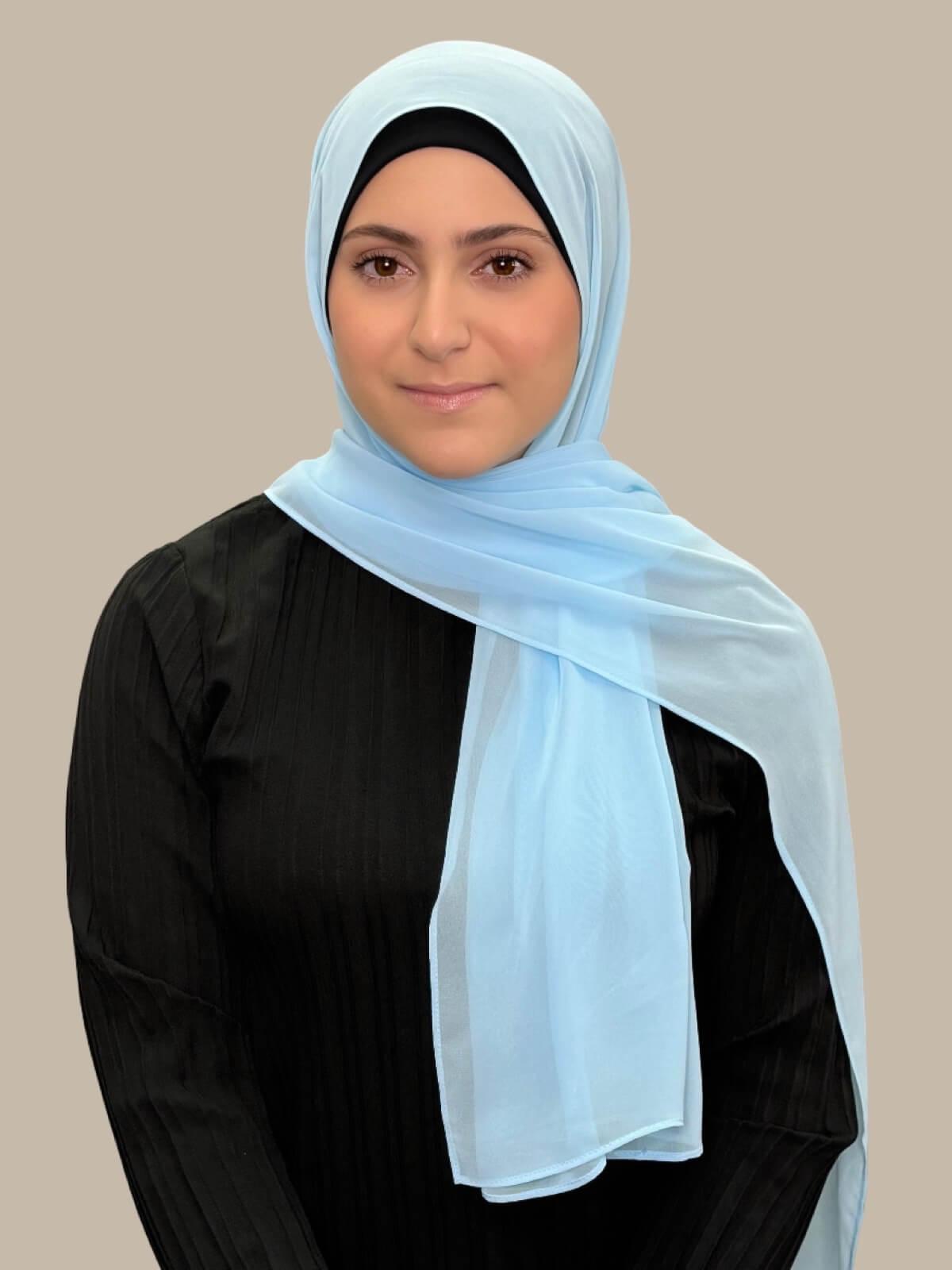 Modish Girl Luxury Chiffon Hijab-Baby Blue