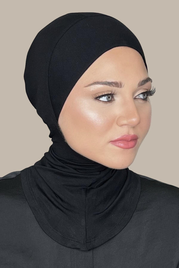 Premium Jersey Full Coverage Underscarf-Black