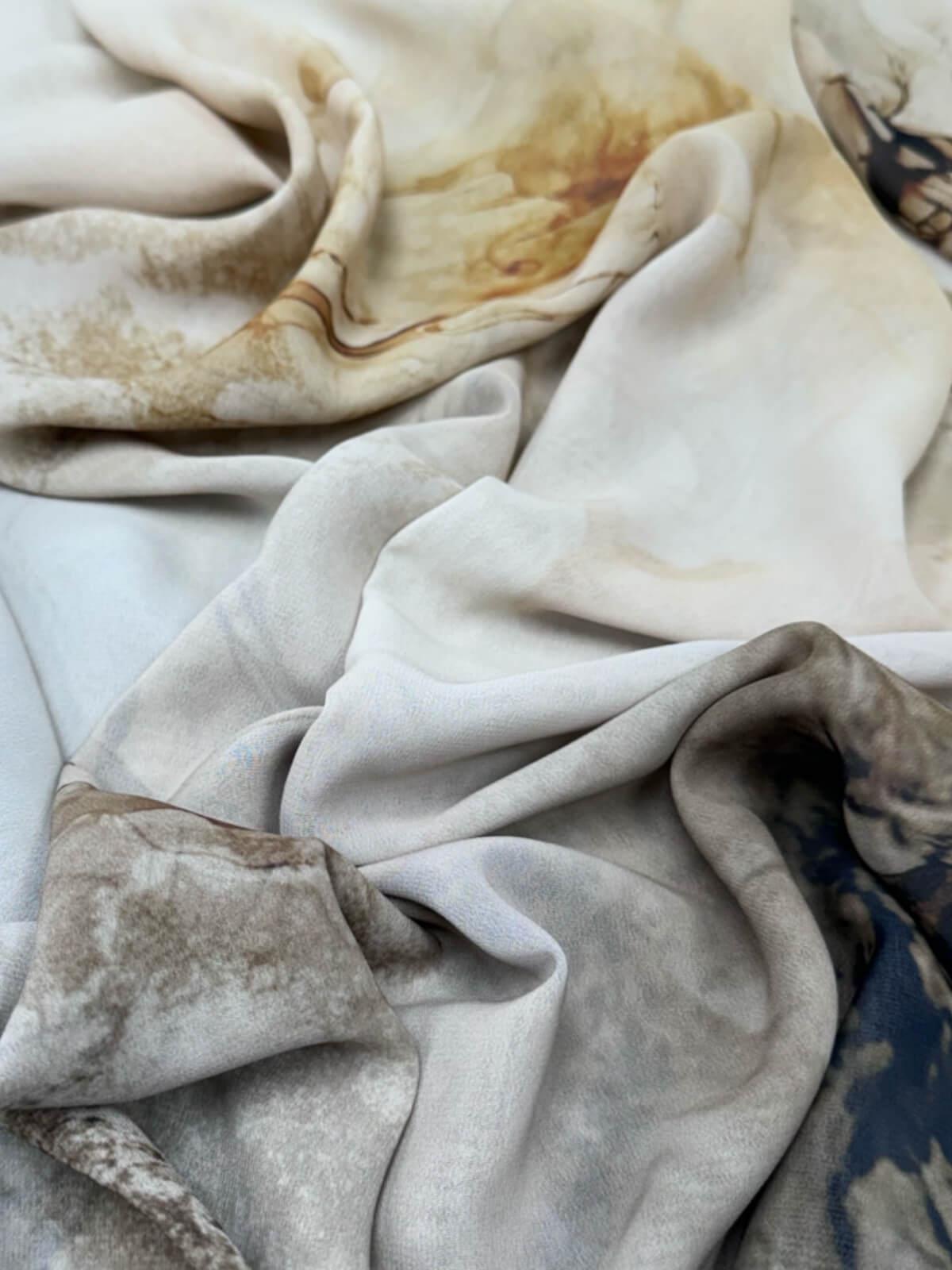 Printed Chiffon Hijab-Desert Dust